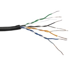 Кабель UTP4 cat.5е, одножильный, 305м, Cu, наружный, Проходит Fluke тест, черный, NETKO Optima Gold