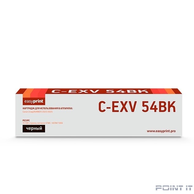 Easyprint C-EXV54BK Тонер-картридж LC-EXV54BK для Canon iR C3025i/C3125i (15500 стр.) черный