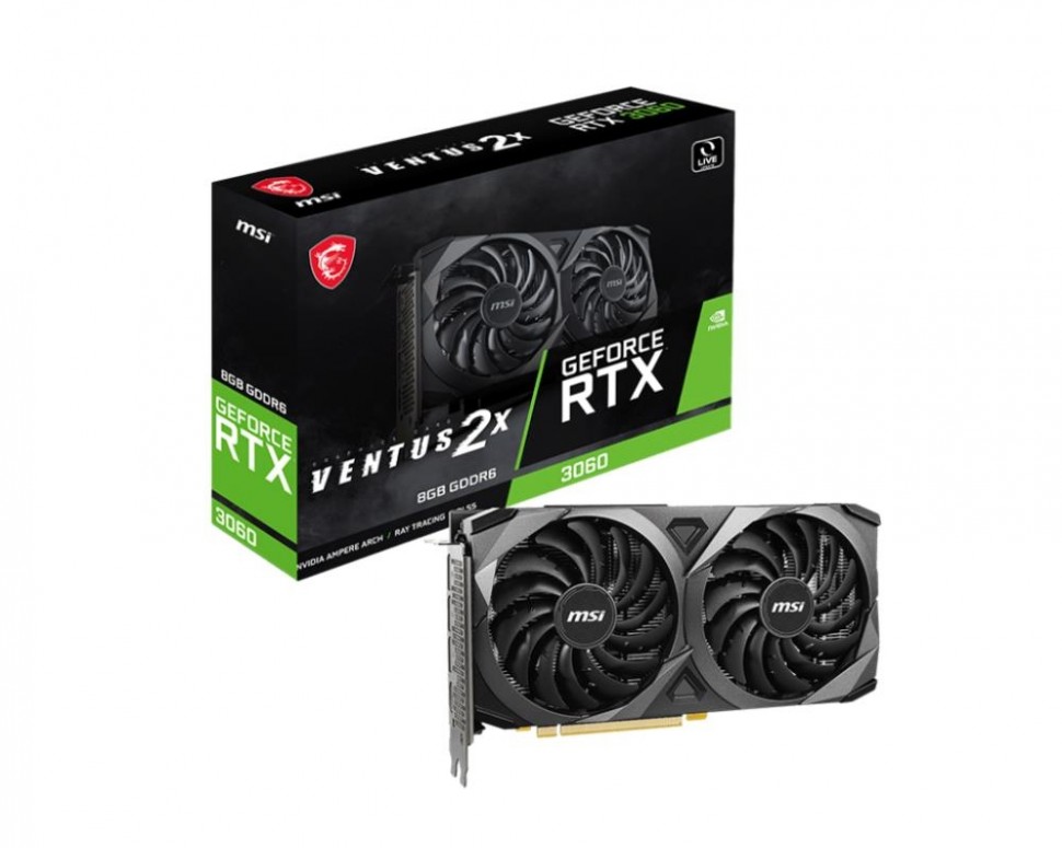 Видеокарта PCIE16 RTX3060 8GB RTX 3060 VENTUS 2X 8G MSI