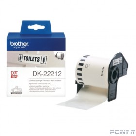 Brother DK22212 Плёночная клеящаяся лента (белая, ширина 62 мм), длина рулона 15,2 м