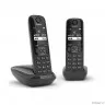 Gigaset AS690(A) DUO Р/Телефон Dect RUS черный (труб. в компл.:2шт) АОН