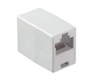 Соединительный модуль RJ-45(8p8c) на RJ-45(8p8c) прямой контакт/ белый