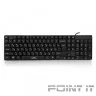 CBR KB 110 Black USB, Клавиатура офисн.,поверхность под карбон, переключение языка 1 кнопкой (софт)