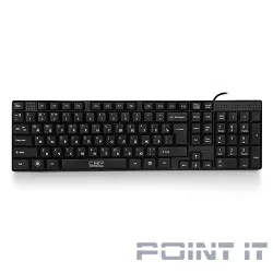 CBR KB 110 Black USB, Клавиатура офисн.,поверхность под карбон, переключение языка 1 кнопкой (софт)