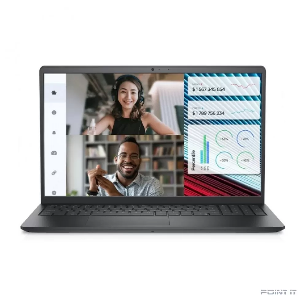 Ноутбук DELL Vostro 3520 [3520-3850-1] black 15.6" {FHD i3-1215U/8Gb/512Gb SSD/RJ45/Linux} (NB3520EM)