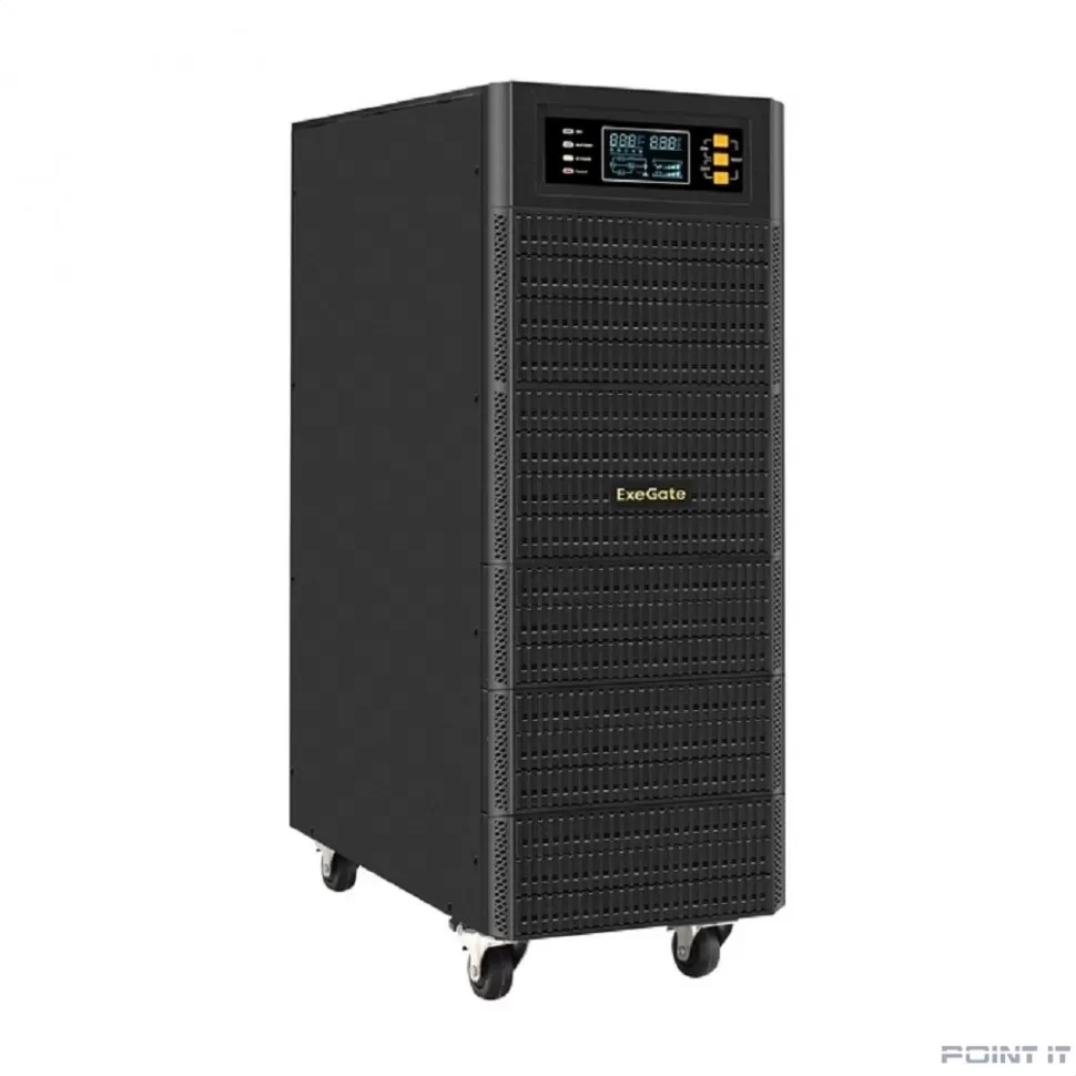 Exegate EX296951RUS ИБП On-line ExeGate PowerExpert TL-575-6kVA.192V.LCD.AVR.T.USB.RS232.SNMP <6000VA/6000W, On-Line, PF=1, LCD, клеммы, RS232, USB, SNMP-slot, встроенные батареи 12V 7.2Ah - 16шт, воз