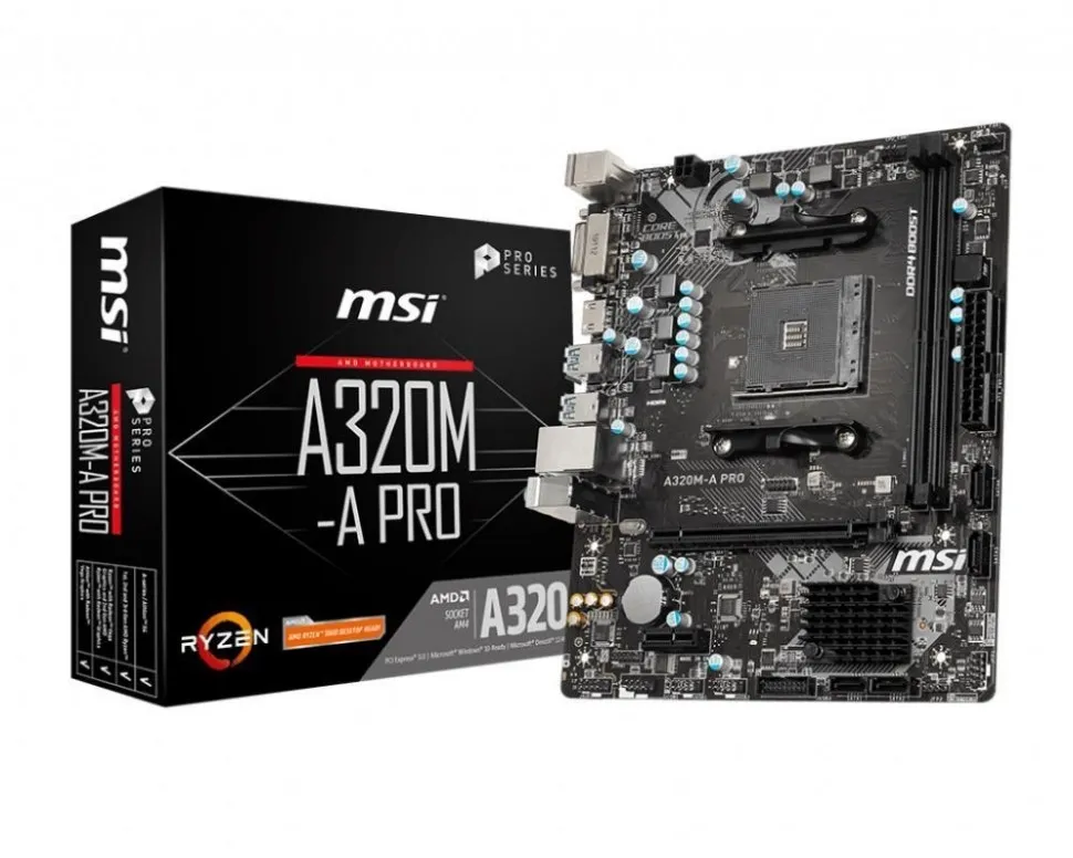 Материнская плата AMD A320 SAM4 MATX A320M-A PRO MSI