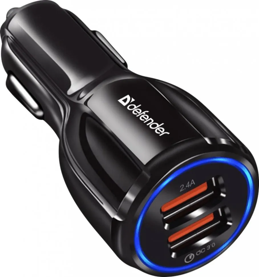 Зарядное устройство для авто 2.4A QC3.0 83833 DEFENDER
