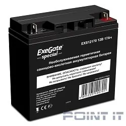 Exegate ES255177RUS Аккумуляторная батарея Exegate Special EXS12170, 12В 17Ач, клеммы под болт M5