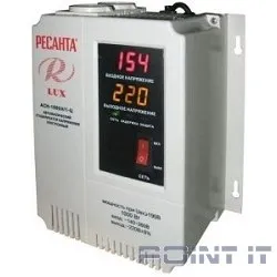 Ресанта АСН-1 000 Н/1-Ц 63/6/14 Стабилизатор Lux {220В±8%, Габариты 206х133х230, Вес 4кг} 4606059015505