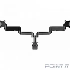 Wize DSA22P Настольное креплениедля двух дисплеев 10&quot;- 32&quot;  {VESA 75x75, 100x100 мм, нагрузка на один дисплей 11 кг, наклон +15°/-5°, поворот 90/30°,черн.}
