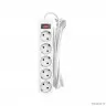 CBR Сетевой фильтр CSF 2505-1.8 White PC, 5 евророзеток, длина кабеля 1,8 метра, цвет белый (пакет)