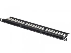 Патч-панель UTP, 19&quot;, 24 порта RJ45, cat.5е, 0,5U, Dual Type, Netko СКС, &quot;J&quot;