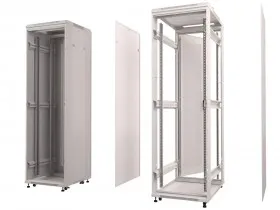 Шкаф напольный 22U серия Expert (600х600х1170), напольный, БЕЗ ПЕРЕДНЕЙ ДВЕРИ, серый, разобранный Netko (упакован в 3 коробки)
