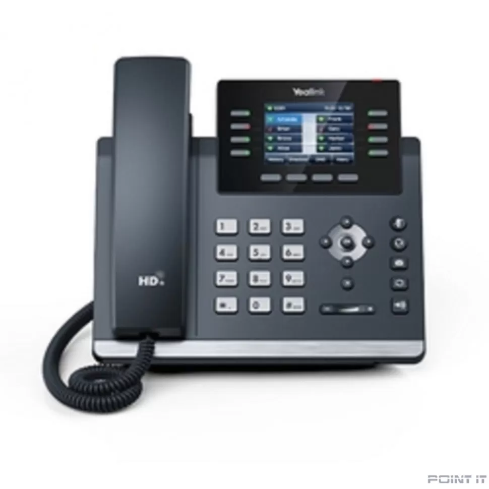 YEALINK SIP-T44U, 12 аккаунтов, 2 порта USB, цветной экран 2.8", BLF, PoE, GigE, без БП, шт