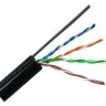 Кабель U/UTP4 cat.5e NETKO / 4 пары 24 AWG BC / одножильный / не экранированный / для наружных работ с проволочным тросом / 305м, FLUKE TEST