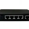PoE, коммутатор, настольный, 5 портовый, 4 PoE 802.3at 100Mbit порта, 1 100Mbit, черный