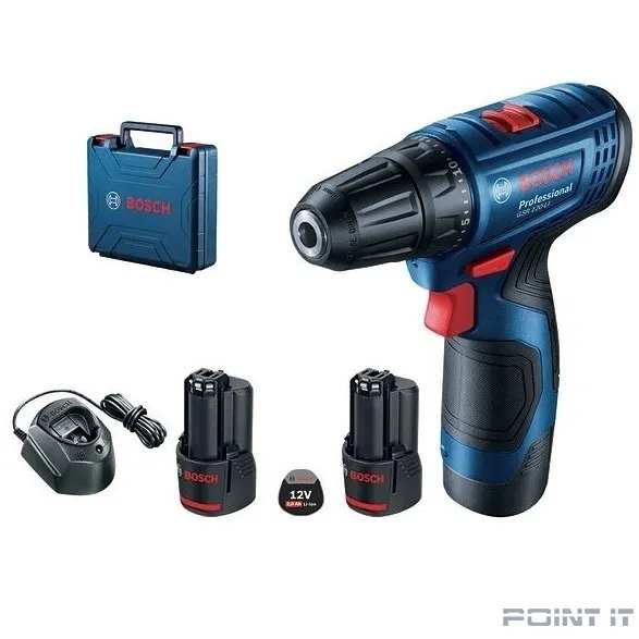 Bosch GSR 120-LI Ак.др-шур [06019G8020] { 12 В, 1500 об/мин, 2x2,0 Ач, кейс, 0.8 кг }