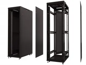 Шкаф напольный 42U серия Expert (800х800х2050), напольный, БЕЗ ПЕРЕДНЕЙ ДВЕРИ, черный, разобранный Netko (упакован в 4 коробки)