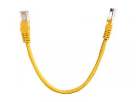Патч-корд Technolink UTP4 cat 5e, 0,25м, ВС, LSZH, желтый, литой коннектор