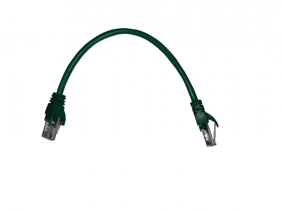 Патч-корд Technolink UTP4 cat 5e, 0,25м, ВС, LSZH, зеленый, литой коннектор