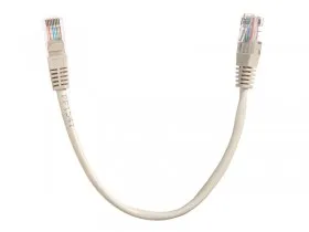 Патч-корд Technolink UTP4 cat 5e, 0,25м, ВС, LSZH, серый, литой коннектор