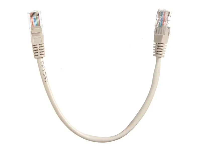 Патч-корд Technolink UTP4 cat 5e, 0,25м, ВС, LSZH, серый, литой коннектор