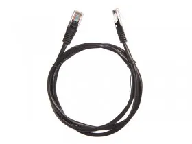 Патч-корд Technolink UTP4 cat 5e, 1,0м, ВС, LSZH, черный, литой коннектор