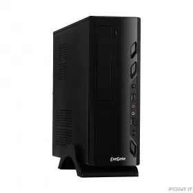 Exegate EX268693RUS Корпус MiniITX Exegate MI-208 Black, miniITX/mATX, &lt;M300, 80mm&gt;, 2*USB, Audio