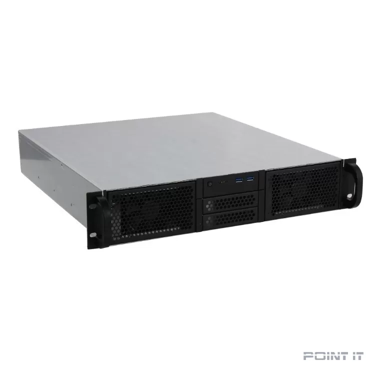 Procase RE204-D0H8-FE-65 Корпус 2U server case,0x5.25+8HDD,черный,без блока питания(2U,2U-redundant),глубина 650мм,EATX 12"x13", панель вентиляторов 4*80х25 PWM