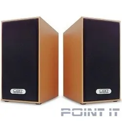 CBR CMS 635 Brown, Акустическая система 2.0, питание USB, 2х3 Вт (6 Вт RMS), материал корпуса MDF, 3.5 мм линейный стереовход, регул. громк., длина кабеля 1 м, цвет светло-коричневый