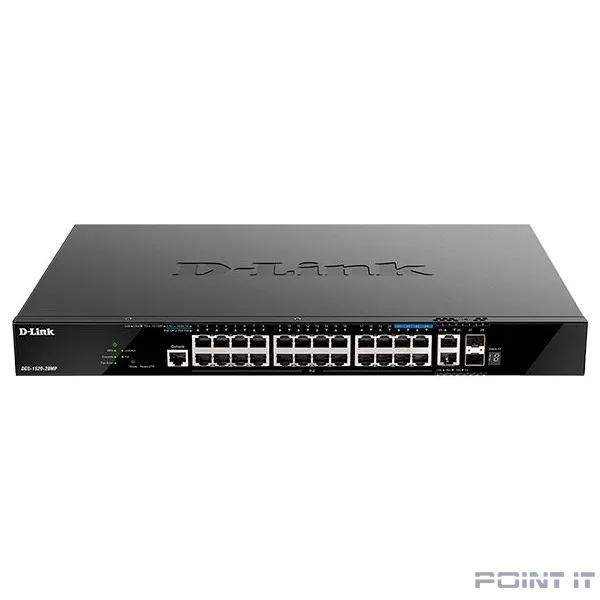 D-Link DGS-1520-28MP/A1A Управляемый L3 стекируемый коммутатор с 20 портами 10/100/1000Base-T, 4 портами 100/1000/2.5GBase-T, 2 портами 10GBase-T и 2 портами 10GBase-X SFP+