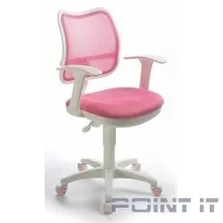 Бюрократ CH-W797/PK/TW-13A кресло (спинка сетка розовый сиденье розовый TW-13A колеса белый/розовый) [664135]