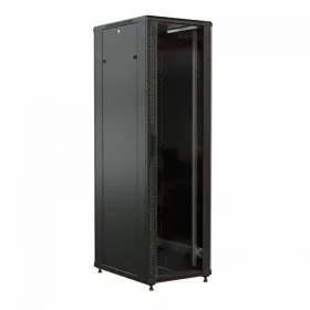  								Шкаф напольный 19-дюймовый, 47U, 2277x600х800 мм (ВхШхГ), передняя стеклянная дверь со стальными перфорированными боковинами, задняя дверь сплошная, ц							