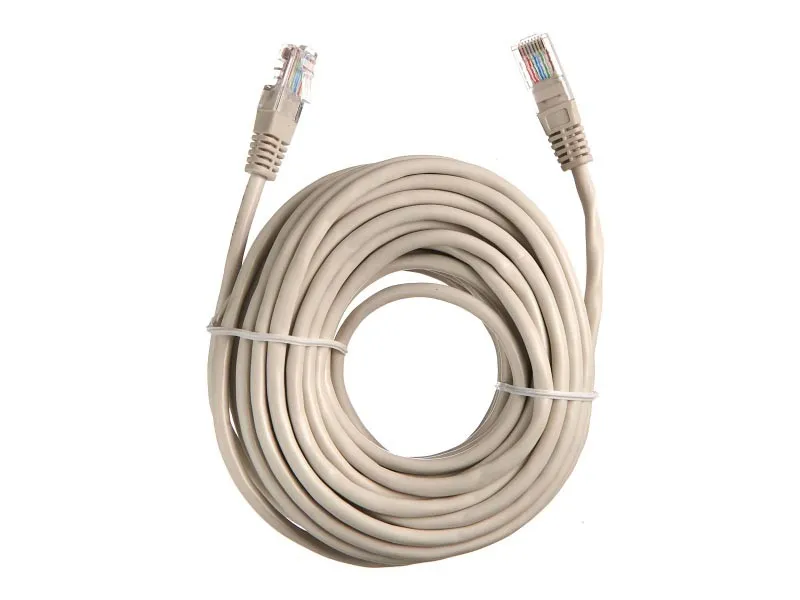 Патч-корд Technolink UTP4 cat 5e, 10,0м, ВС, LSZH, серый, литой коннектор
