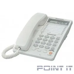 Panasonic KX-TS2365RUW (белый) {16-зн ЖКД, однокноп.набор 20 ном., автодозвон, спикерфон }