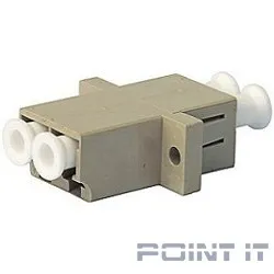 Hyperline FA-P11Z-DLC/­DLC-N/­WH-BG Оптический проходной адаптер LC-LC, MM, duplex, корпус пластиковый, бежевый, белые колпачки