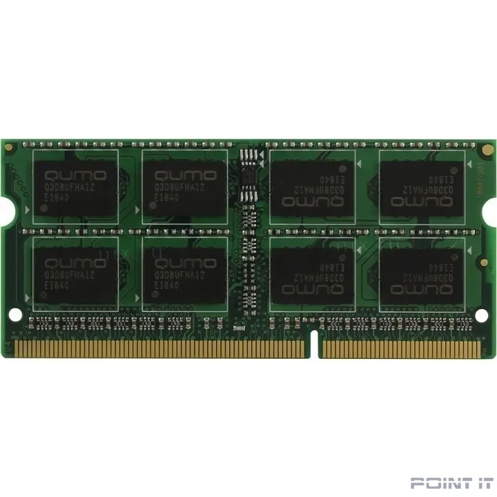 QUMO DDR3 SODIMM 8GB QUM3S-8G1600C11L PC3-12800, 1600MHz, 1.35V