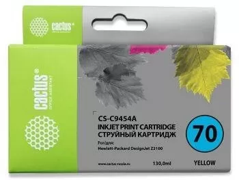Картридж YELLOW NO.70 130ML CS-C9454A CACTUS