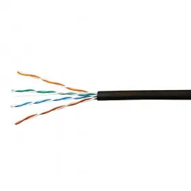 Кабель Skynet Premium UTP4 cat.5е, одножильный / 305м / Cu / Проходит Fluke тест /для наружных работ / черный