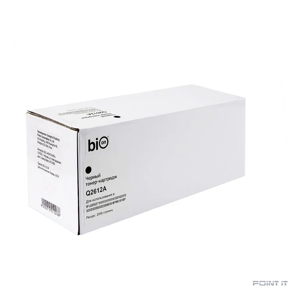 Bion Q2612A Картридж для HP Laser Jet 1010/1012/1015/3015/3020/3030/1319/3050/3052/3055 (2000 стр) Белая коробка [Бион]