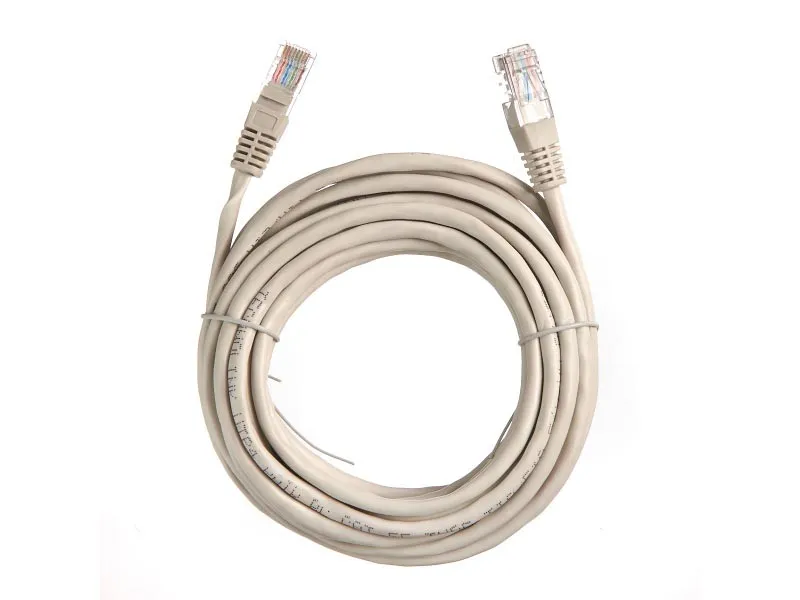 Патч-корд Technolink UTP4 cat 5е, 5,0м, BC, LSZH, серый, литой коннектор