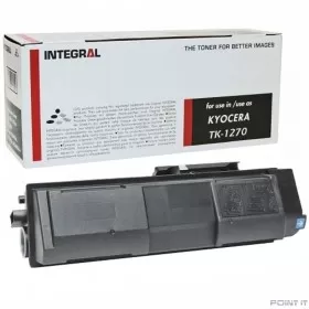 Тонер-картридж Integral TK-1270 с чипом для Kyocera Ecosys MA4000fx/ifx/x  (Европейская версия) (с чипом) . Ресурс 10к страниц. В коробке штук - 8