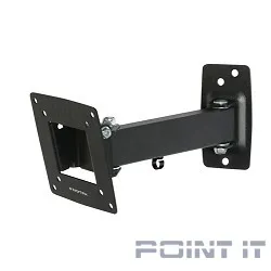 Kromax OPTIMA-103 black {Кронштейн для LED/LCD телевизоров 10"-28", max 25 кг, настенный, 3 ст свободы, наклон +5°-12°, поворот ±90°, от стены 68.5-225 мм, max VESA 100x100 мм}