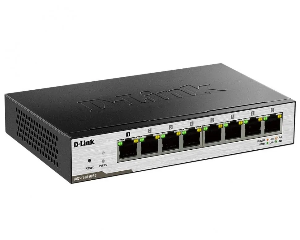 Коммутатор 8PORT 10/100/1000 POE DGS-1100-08PD/B1A D-LINK