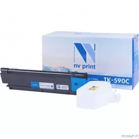 NVPrint TK-590C Тонер-картридж для Kyocera FS-C2026MFP/C2126/C2526MFP/C2626/C5250DN/P6026cdn/M6526cdn (7000k), cyan