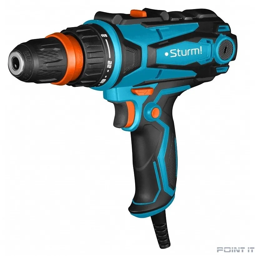 Sturm! ID2145PT Дрель шуруповерт Sturm! "Проф", 2 скор, СМЕННЫЙ ПАТРОН 10 мм,22+1, 45 НМ., Шнур 4М [ID2145PT]