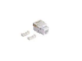 Модуль Keystone неэкранированный, RJ-45, cat.5e, 90°, 110/Krone тип, универсальный, белый