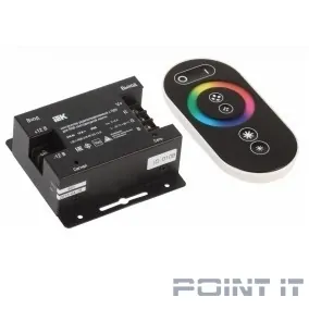 Iek LSC1-RGB-216-RF-20-12-B Контроллер с ПДУ радио (черный) RGB 3 канала 12В, 6А, 216Вт IEK