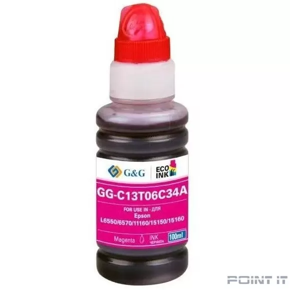 Чернила G&G GG-C13T06C34A №112 пурпурный 100мл для Epson L6550/6570/11160/15150/15160